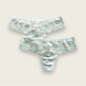 2pk Victoria’s Secret Thong Panty Lot Xsmall New
